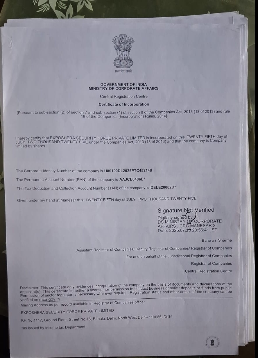 GST Registration Certificate
